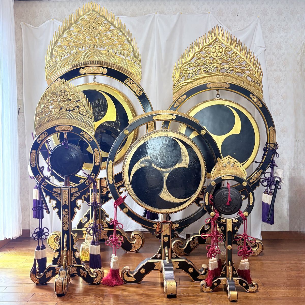 天理教】おつとめ 太鼓 鉦鼓 神具 楽太鼓 釣太鼓 雅楽 すりがね撥 太鼓