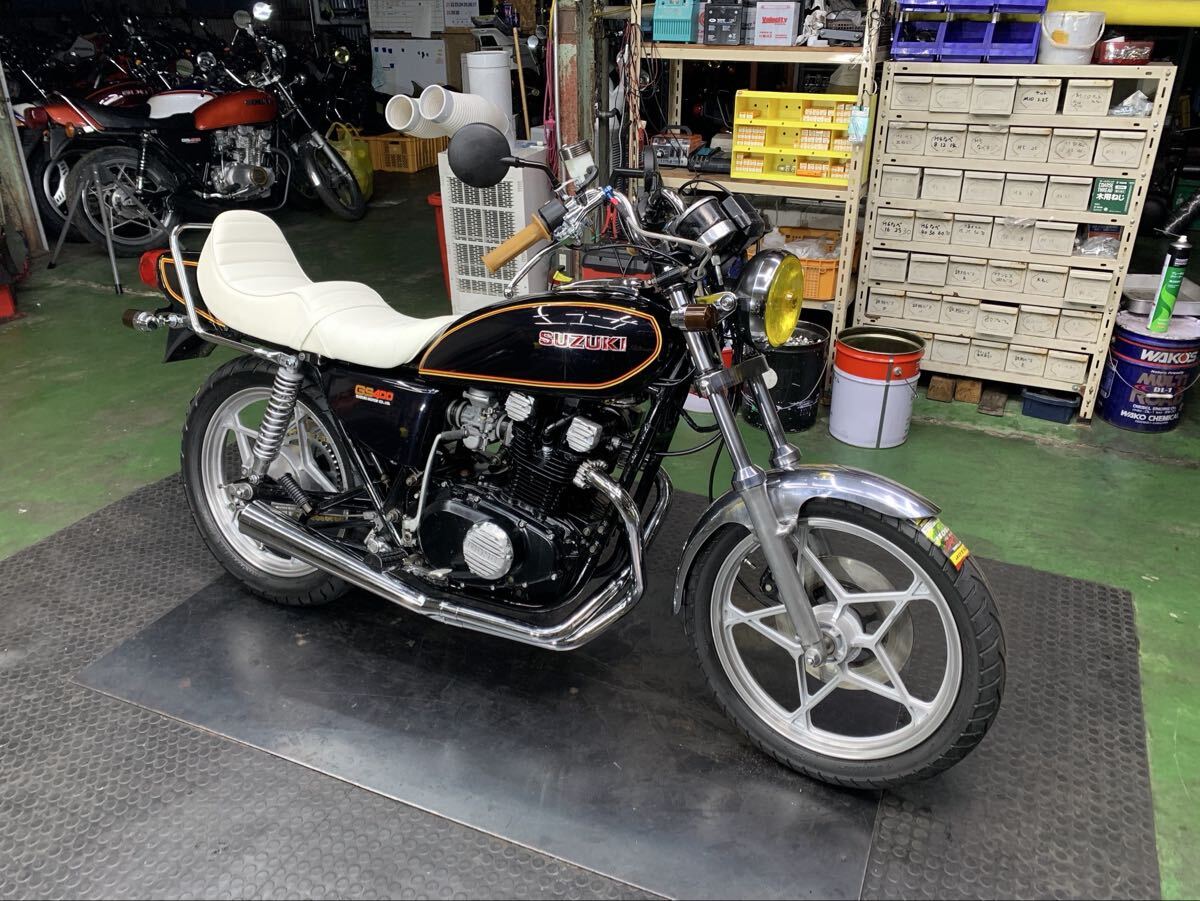 GS400 タンク 外装 当時物 純正 スズキ GS400L ラメ cbx400f gsx400eの