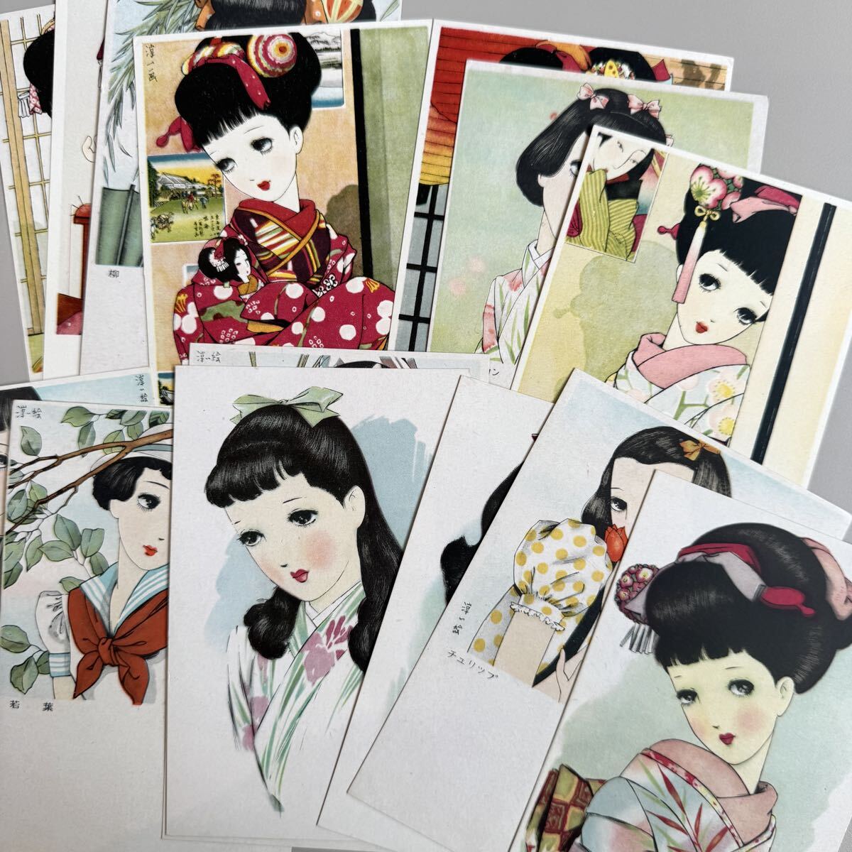 中古】昭和レトロ、中原淳一、【未発表】、年代物・希少な画集画