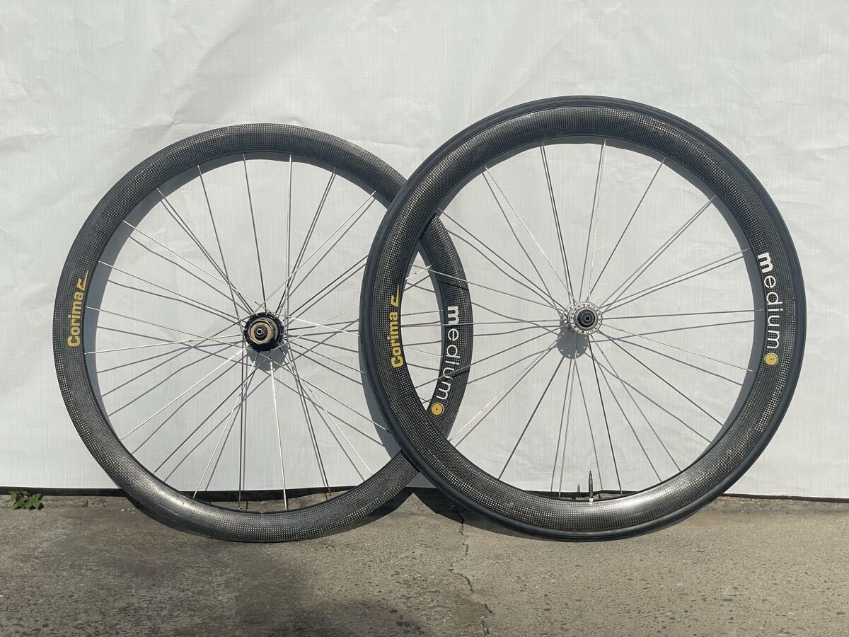 コリマ CORIMA カーボンリム リアホイール 650c チューブラー シマノ7
