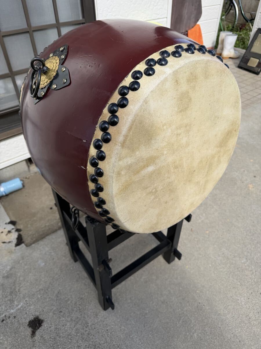 中古】☆札幌☆手渡し可 浅野太鼓 長胴太鼓 1尺2寸? 打面40cm 高さ52.5