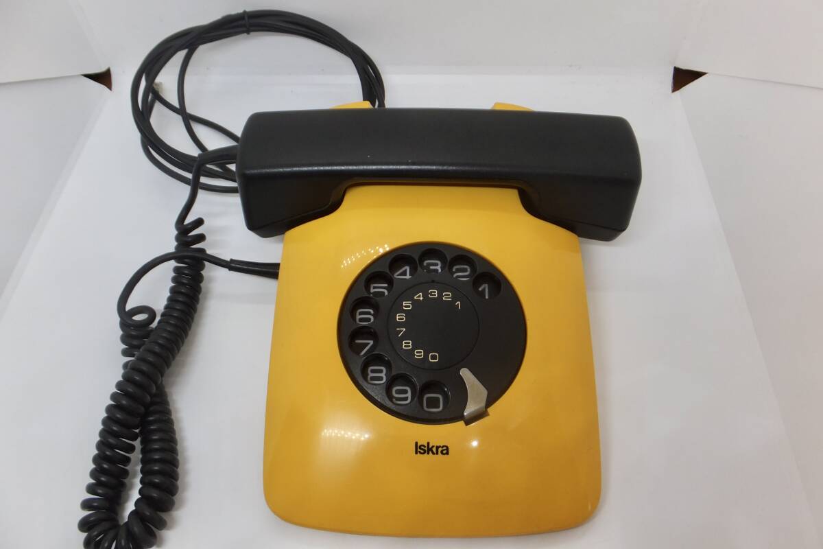 中古】動作未確認○ 80年代 東欧 ユーゴ製☆ Iskra イスクラ 電話機の
