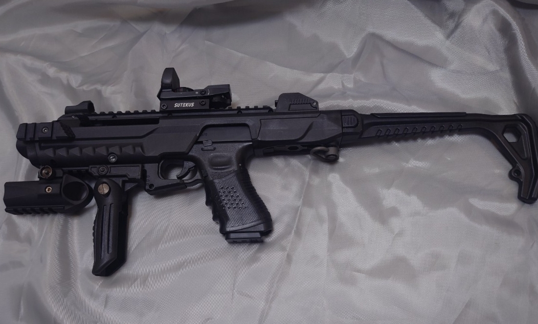 中古】3149】東京マルイ製 GLOCK18C+HERA ARMSタイプ カービン