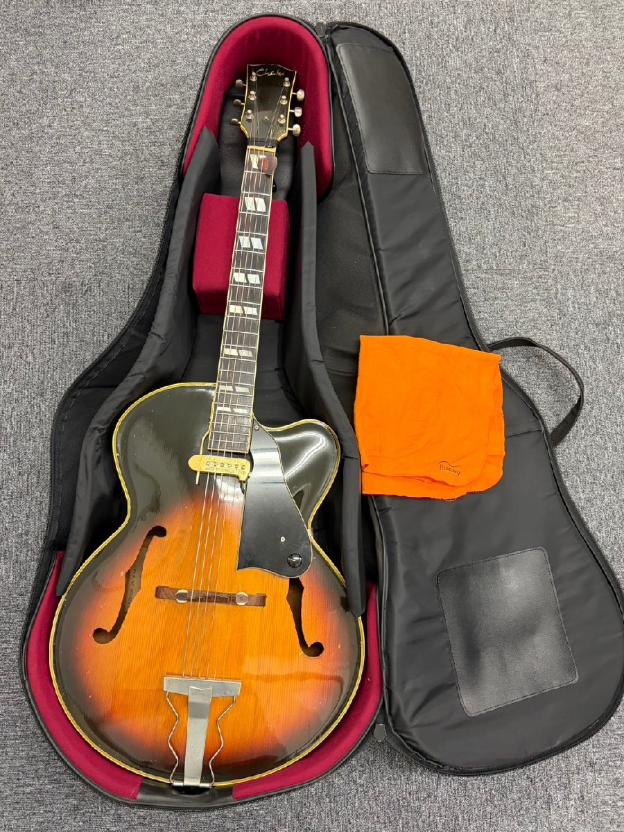中古】☆Chaki☆P-10M ヴィンテージ フルアコ 現状品 茶木ギター 70