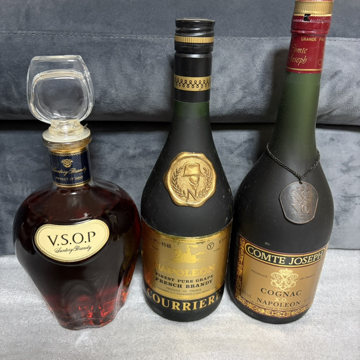 中古】BRANDY The Eiffel Tower ブランデー エッフェル塔型ボトル 3本