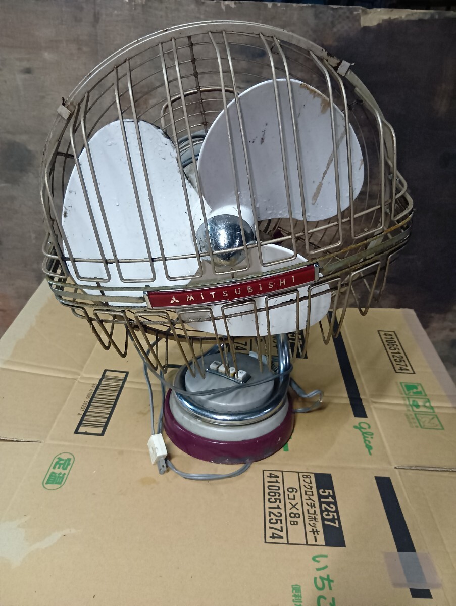 四角い扇風機RM-10A 三菱MITSUBISHI 昭和レトロアンティーク1960年昭和