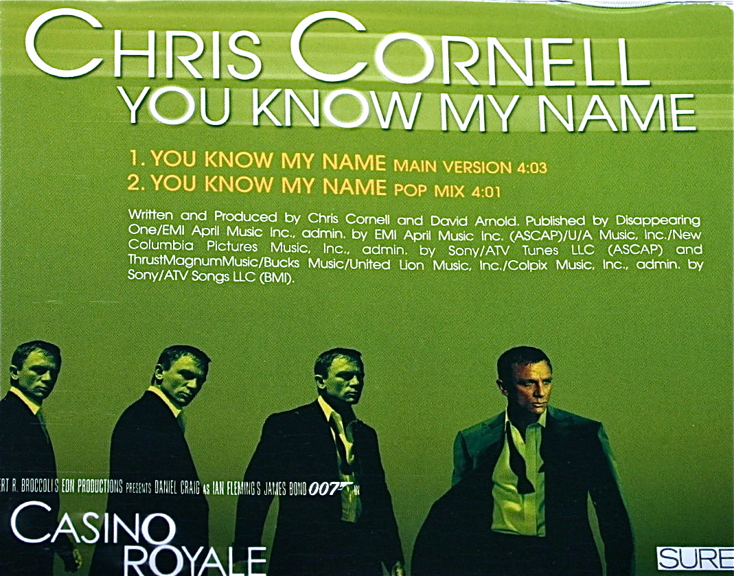 Chris Cornell クリスコーネル You Know My Name 007 カジノ ロワイヤル 主題歌 Cds Soundgarden Audioslave Casino Royale の落札情報詳細 ヤフオク落札価格情報 オークフリー スマートフォン版
