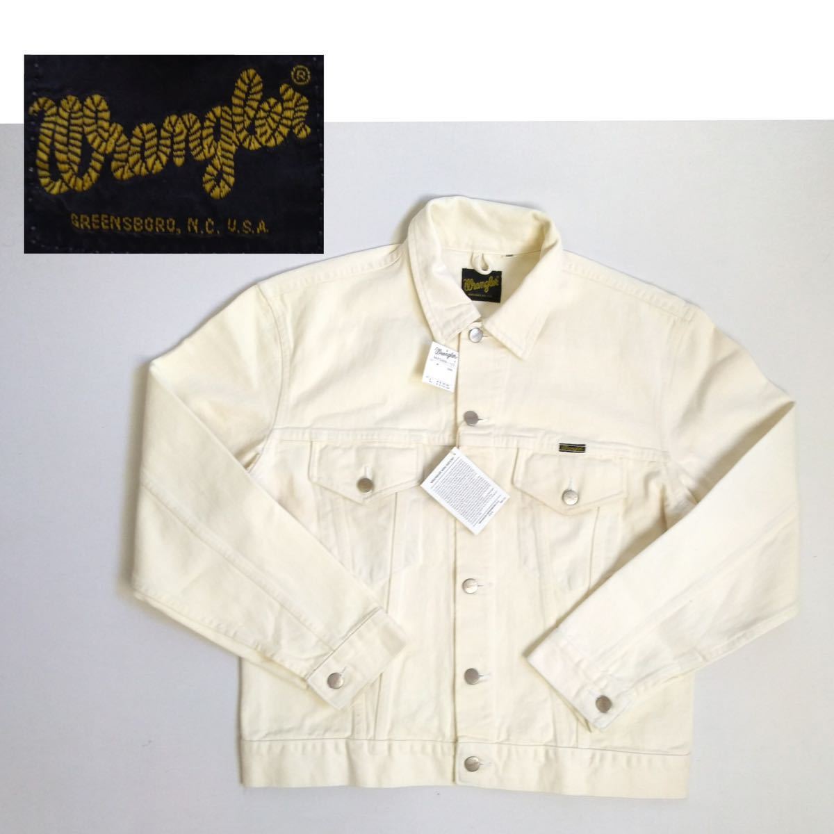 新品 デッドストック 90s Wrangler コットンツイル ホワイト デニムジャケット ジージャン メンズl ラングラー Vintage ビンテージ 白 R0407 の落札情報詳細 ヤフオク落札価格情報 オークフリー スマートフォン版