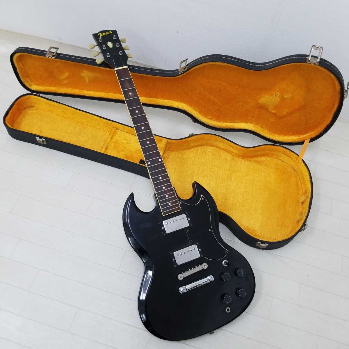 TOMSON トムソン SGタイプ エレキギター 動作確認済み ハードケース