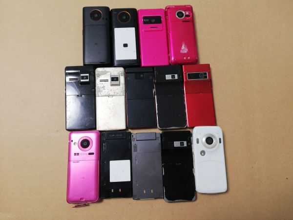 動作未確認 ジャンク ガラケー 14台まとめ出品 docomo P-01C/P-04A/P
