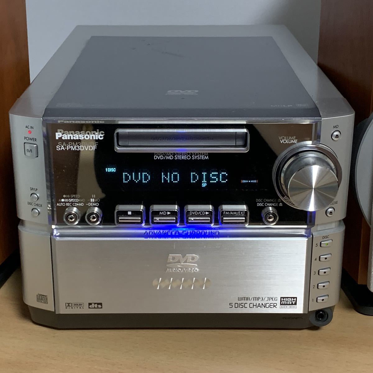 通電確認済】Panasonic DVDオーディオシステムコンポ/スピーカー