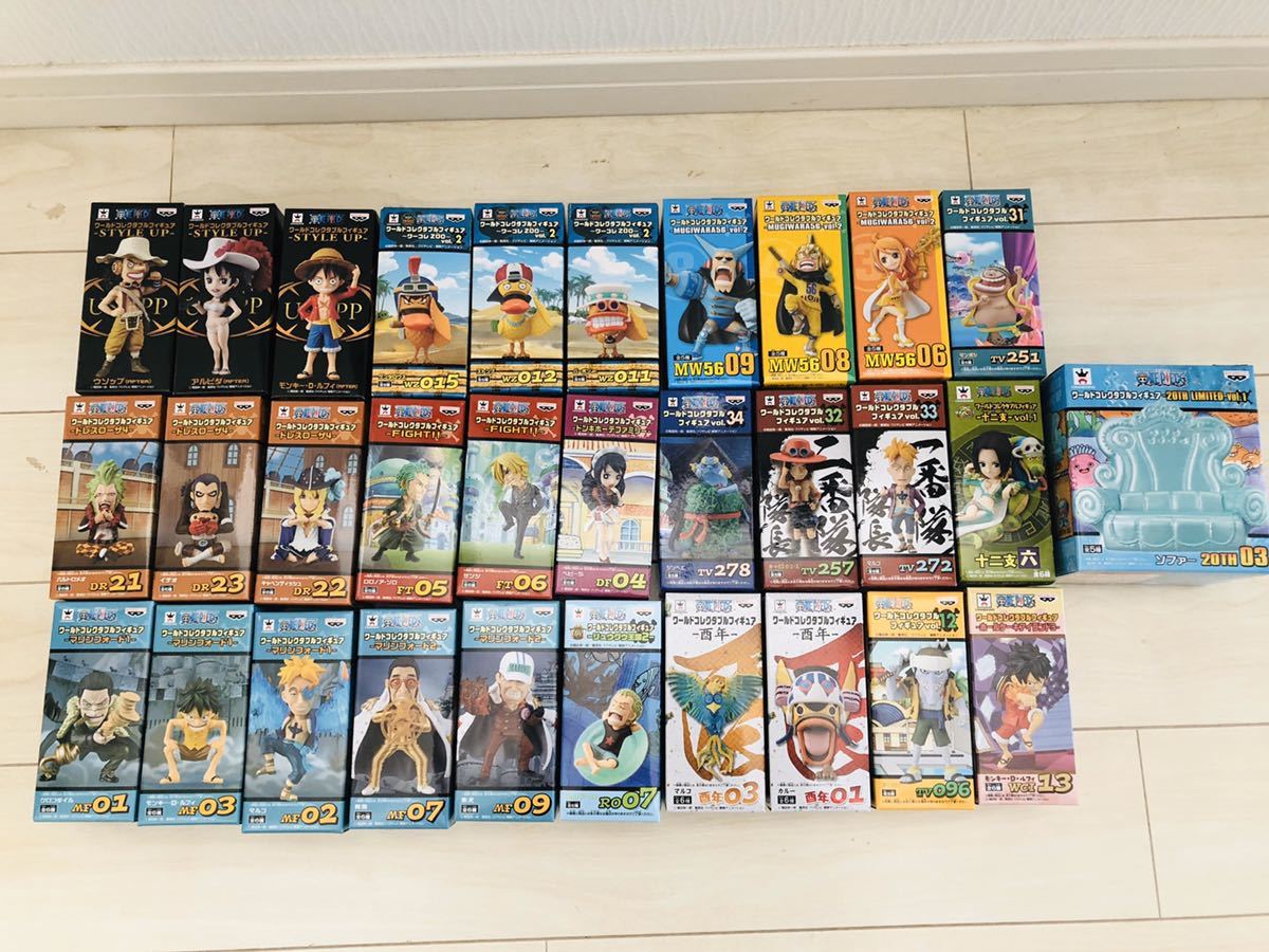 新品 ワンピース ワールドコレクタブルフィギュア ドレスローザ マリンフォード Zoo 酉年 Mugiwara Styleup 等 31種セット ワーコレ の落札情報詳細 ヤフオク落札価格情報 オークフリー スマートフォン版