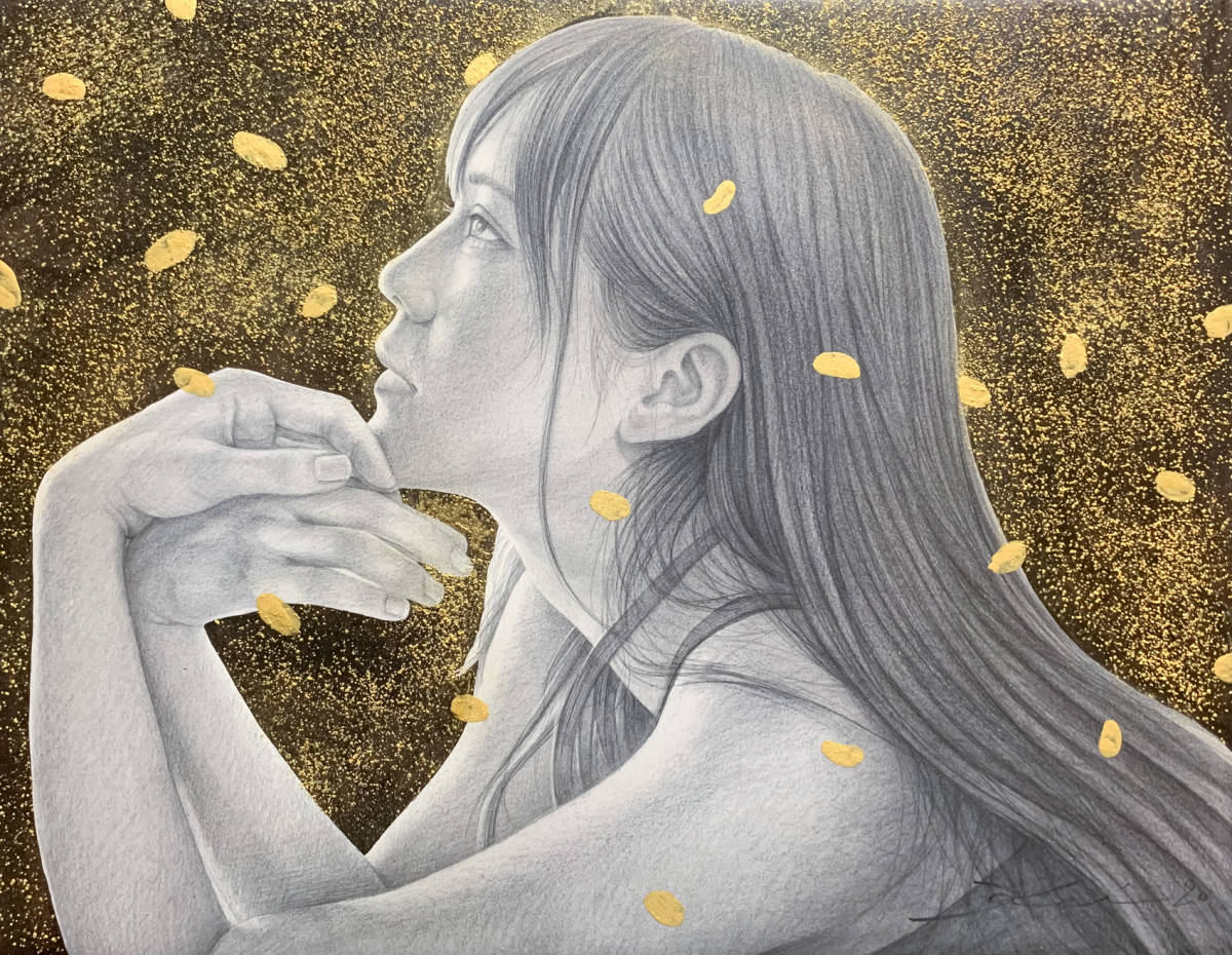 新作☆茅原佳介 「 艶 」 油彩 F6号 写実絵画 ◇リアリズム 女性ヌード