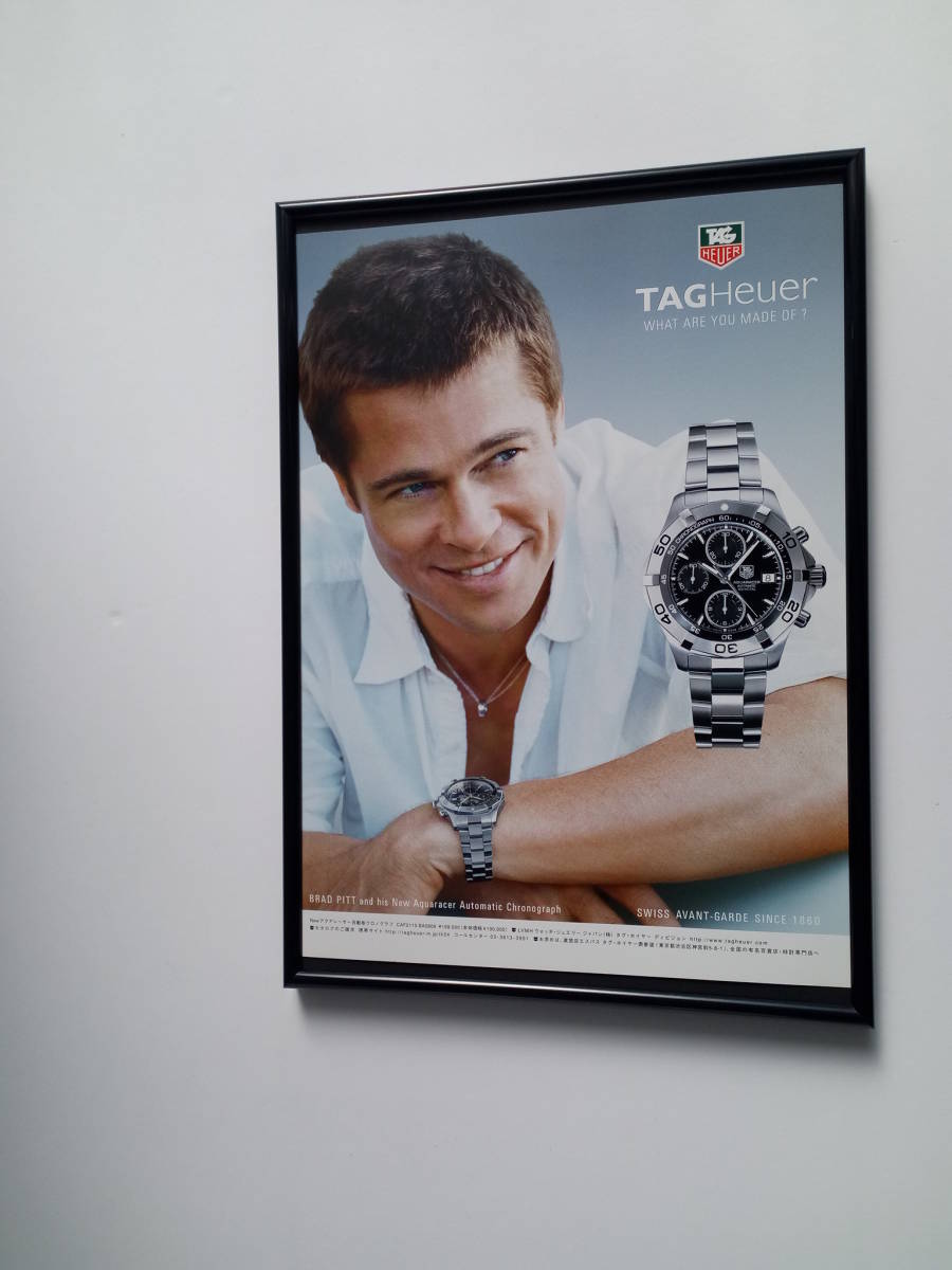 タグ・ホイヤーTAG HEUER ブラッドピット広告☆額装品