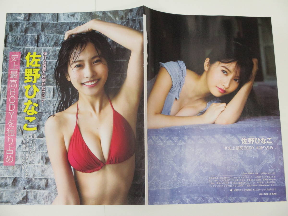 佐野ひなこ 切り抜き 39ページ（週刊プレイボーイ 華々しく 6冊分） 