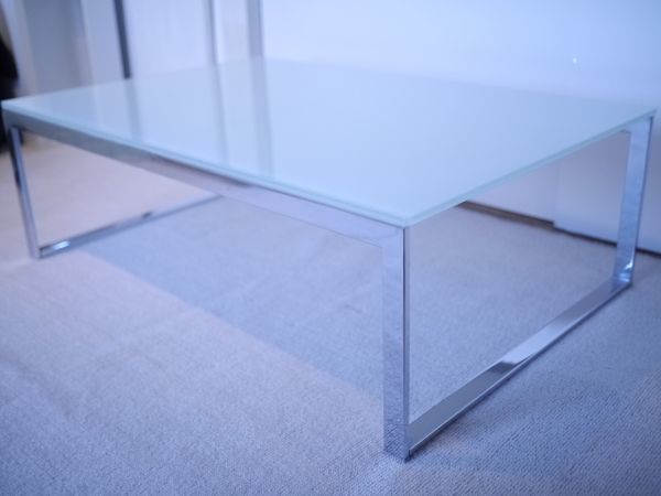 新品】ボンテンピ□デザイナーズガラステーブル□ローテーブル