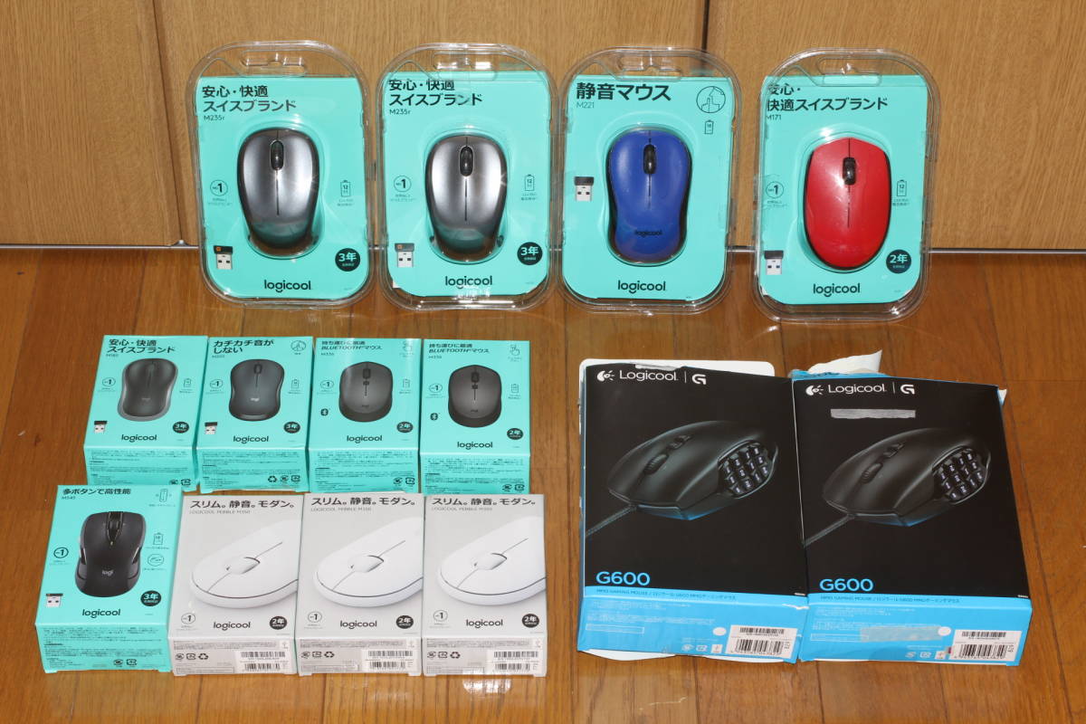 5934 Logicool ロジクール マウス G600 M350 M545 M336 M2 M235r など ゲーミング用 ワイヤレス 静音 機能など 14個セット ジャンク品 の落札情報詳細 ヤフオク落札価格情報 オークフリー スマートフォン版