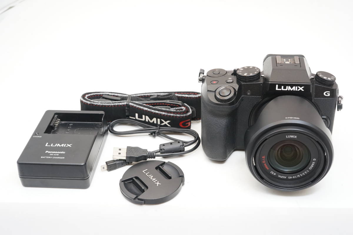 Panasonic LUMIX G7 カメラボディ + 14-45mレンズ Panasonic LUMIX G7 Mirrorless Camera with 45-150mm and 14