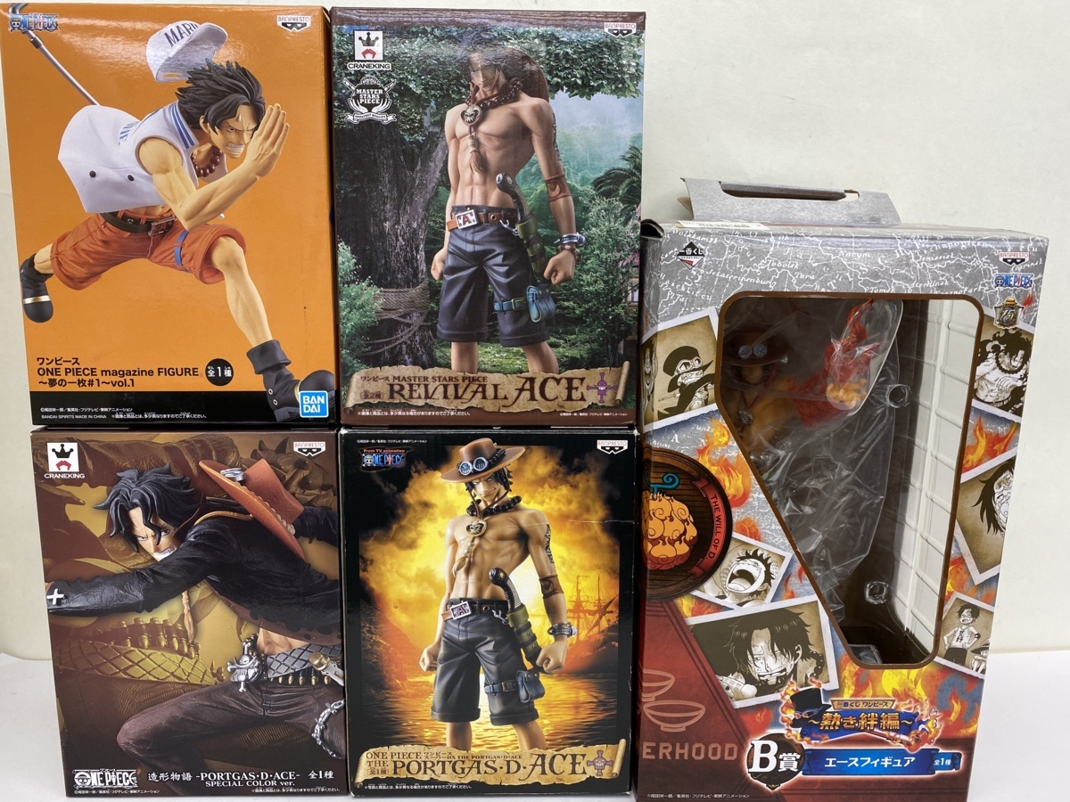 Kt1715 同梱不可 One Piece ワンピース エースonly フィギュア 5点セット マスターピース 一番くじ 造形物語 Magazine 夢の一枚 等 の落札情報詳細 ヤフオク落札価格情報 オークフリー スマートフォン版