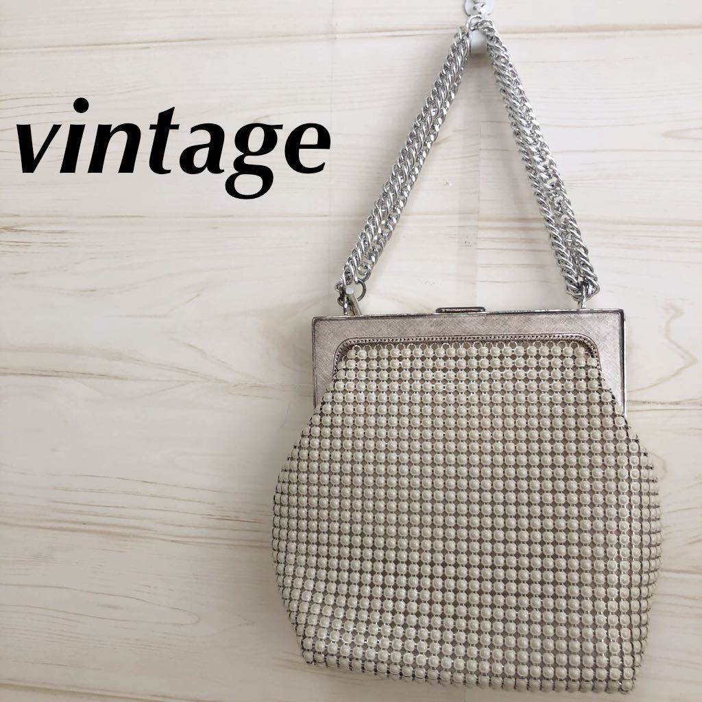 ヴィンテージ レトロ ハンドバッグ 和装バッグ ビーズ 白 がま口 バッグ パーティーバッグ の落札情報詳細 ヤフオク落札価格情報 オークフリー スマートフォン版