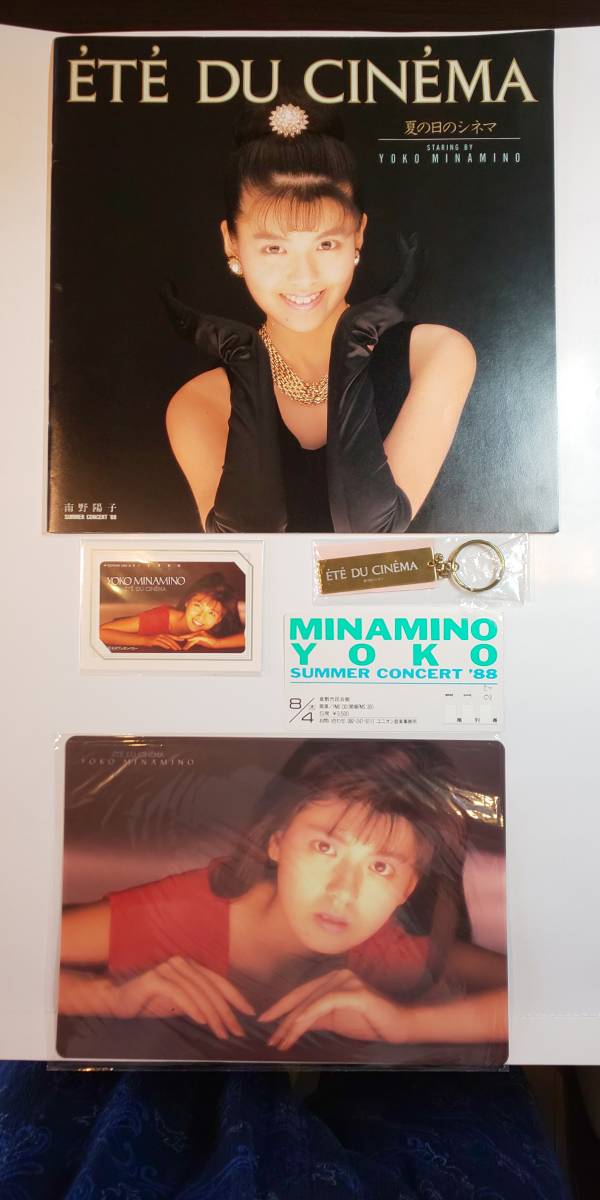 南野陽子サマーコンサート1988グッズセット。パンフレット、テレカ(未