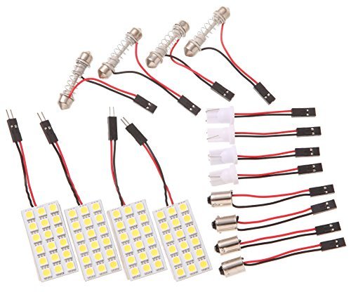 新品 18smd Phoenix 車用 Ledルームランプ 4枚セット 爆光5050 ホワイト 12v 18smd アダプター3種類 の落札情報詳細 ヤフオク落札価格情報 オークフリー スマートフォン版