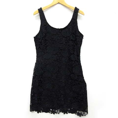 未使用品 リップサービス Lip Service 花柄 コードレース ワンピース ドレス ノースリーブ タイト ミニ ブラック 黒 3 レディース の落札情報詳細 ヤフオク落札価格情報 オークフリー スマートフォン版