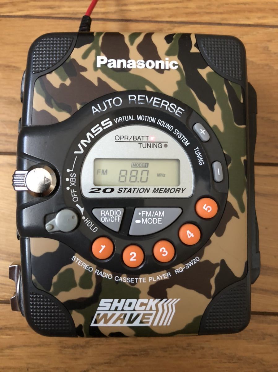 動作 Panasonic SHOCK WAVE カモフラ 迷彩 ポータブルカセット