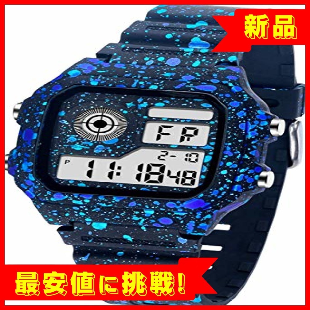 再入荷 数量わずか ブルー ブルー Prokingデジタル腕時計 時計 メンズ レディース 男性 女性 男女通用 学生 Le の落札情報詳細 ヤフオク落札価格情報 オークフリー スマートフォン版