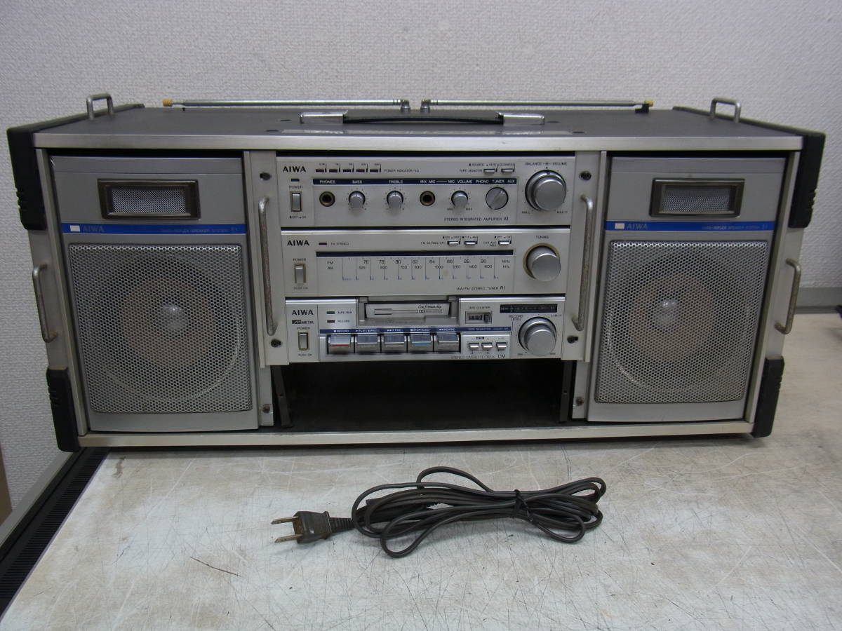AIWA アイワ カセットコンポ CARRYIN&#39; COMPO CS-5 ジャンク】AIWA CS-5 Carryin'Compo カセットコンポ