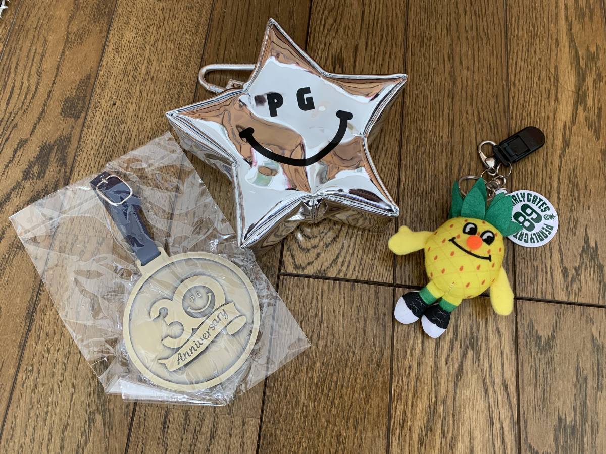 新品 Pearly Gates パーリーゲイツ ノベルティー 3点 非売品 スター型ポーチ 30周年記念ネームプレート パイナップル キャラクターキーホルダー の落札情報詳細 ヤフオク落札価格情報 オークフリー スマートフォン版