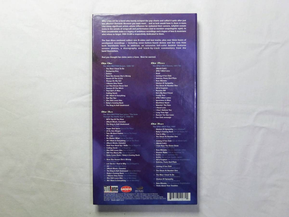 Jellyfish Fan Club 4CD ジェリーフィッシュ ファンクラブ