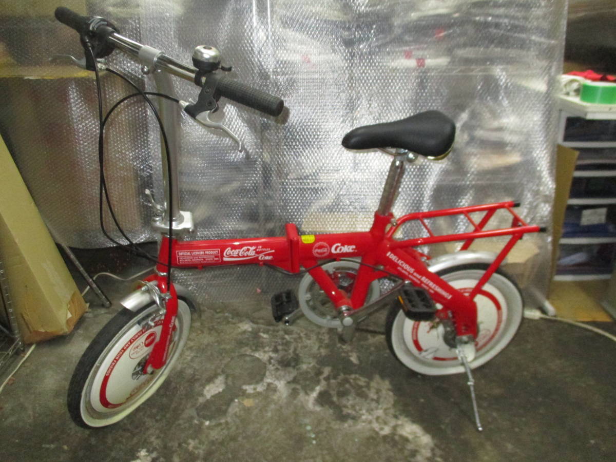 ☆中古車 コカ・コーラ 16インチ 折り畳み自転車 赤◎