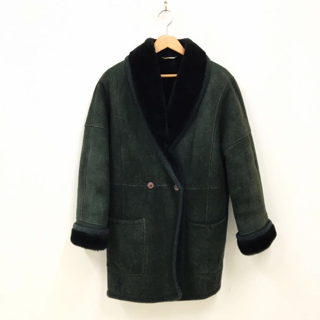 H239 イタリア製 Lamatta ラマッタ ムートンコート ムートン ジャケット コート 深緑系 リアルムートン 羊革 レザー シープレザー メンズ の落札情報詳細 ヤフオク落札価格情報 オークフリー スマートフォン版