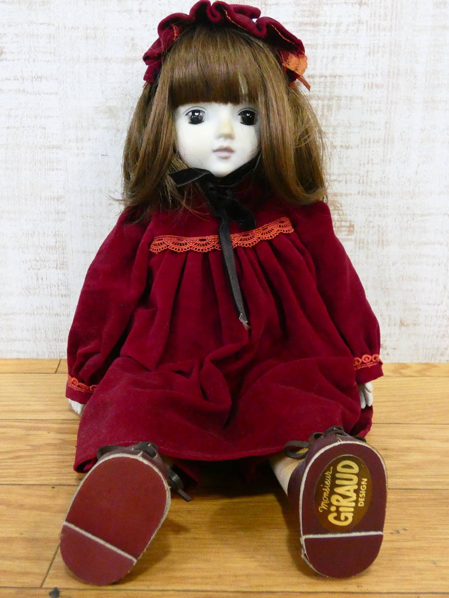 Monsieur GiRAUD design アンティーク　ドール　ビスク　人形 椅子付き♪】Monsieur GiRAUD design アンティークドール ビスク