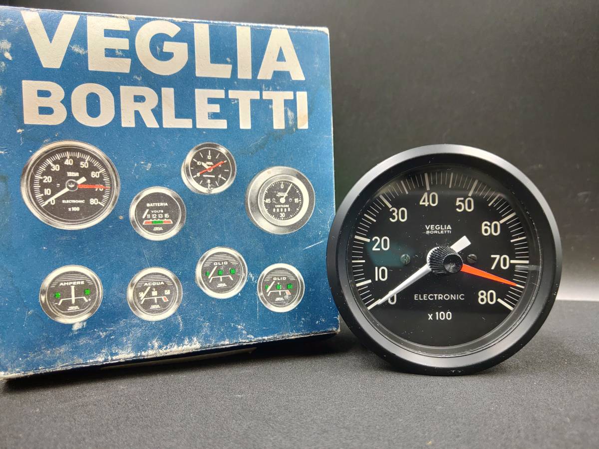 タコメーターVEGLIA BORLETTI GIRI 12,000rpm 新品】【VEGLIA BORLETTI】タコメーター Ferrari Fiat Lamborghini