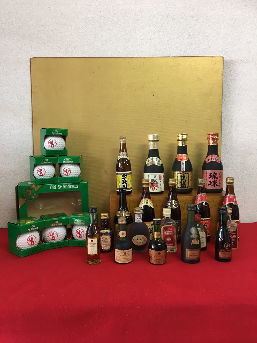 ウィスキー、ブランデーミニボトル25本セット TM☆古酒 ミニボトル お