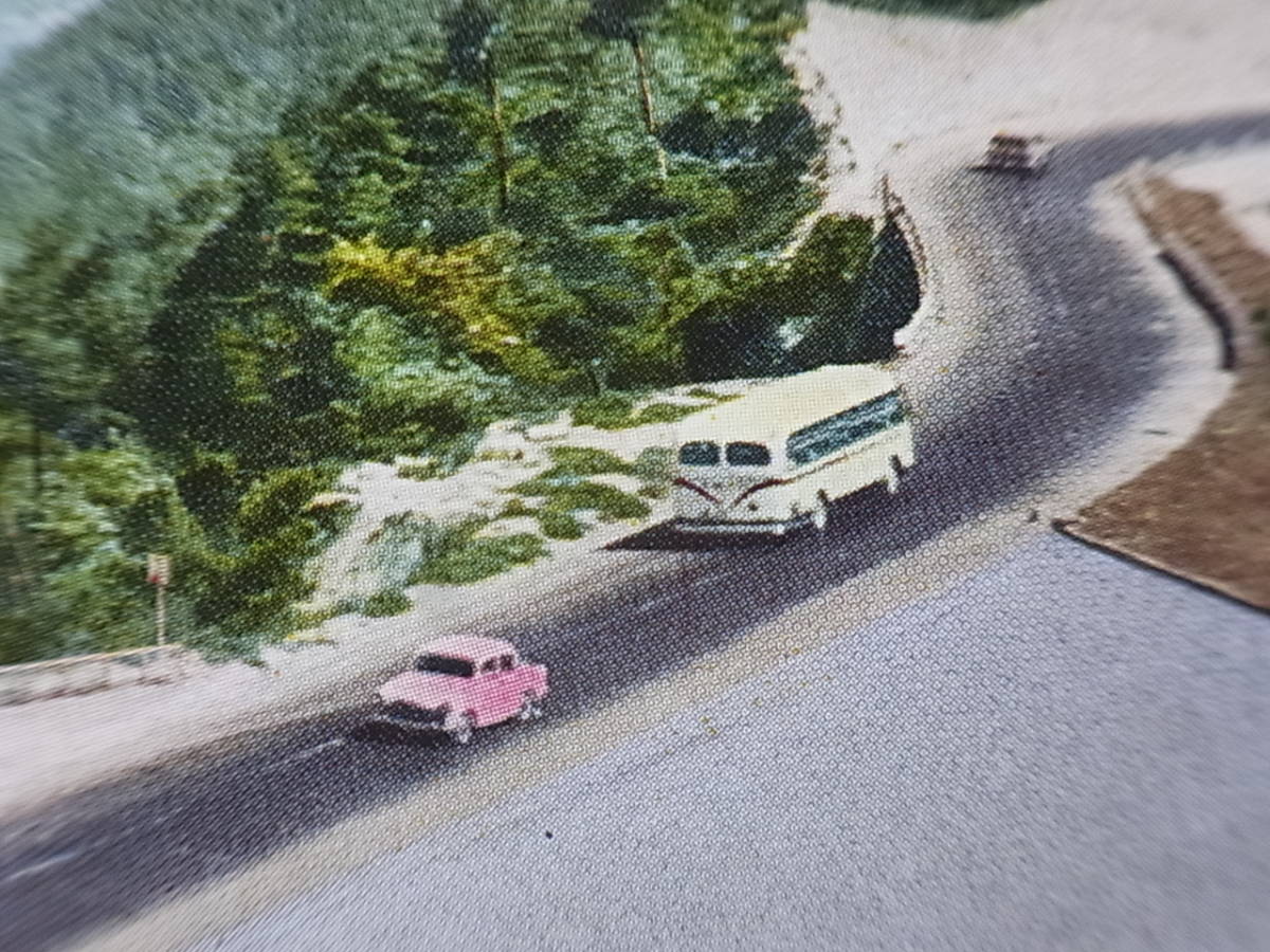 1/25☆絵葉書/バス/車/京都府資料◇昭和レトロ/故郷憧憬・風俗・街並 