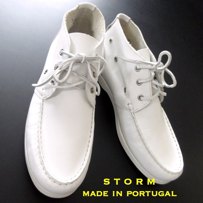 Storm ストーム ポルトガル 海男のサーフスタイルに 本革 デッキシューズ ホワイト 43 の落札情報詳細 ヤフオク落札価格情報 オークフリー スマートフォン版