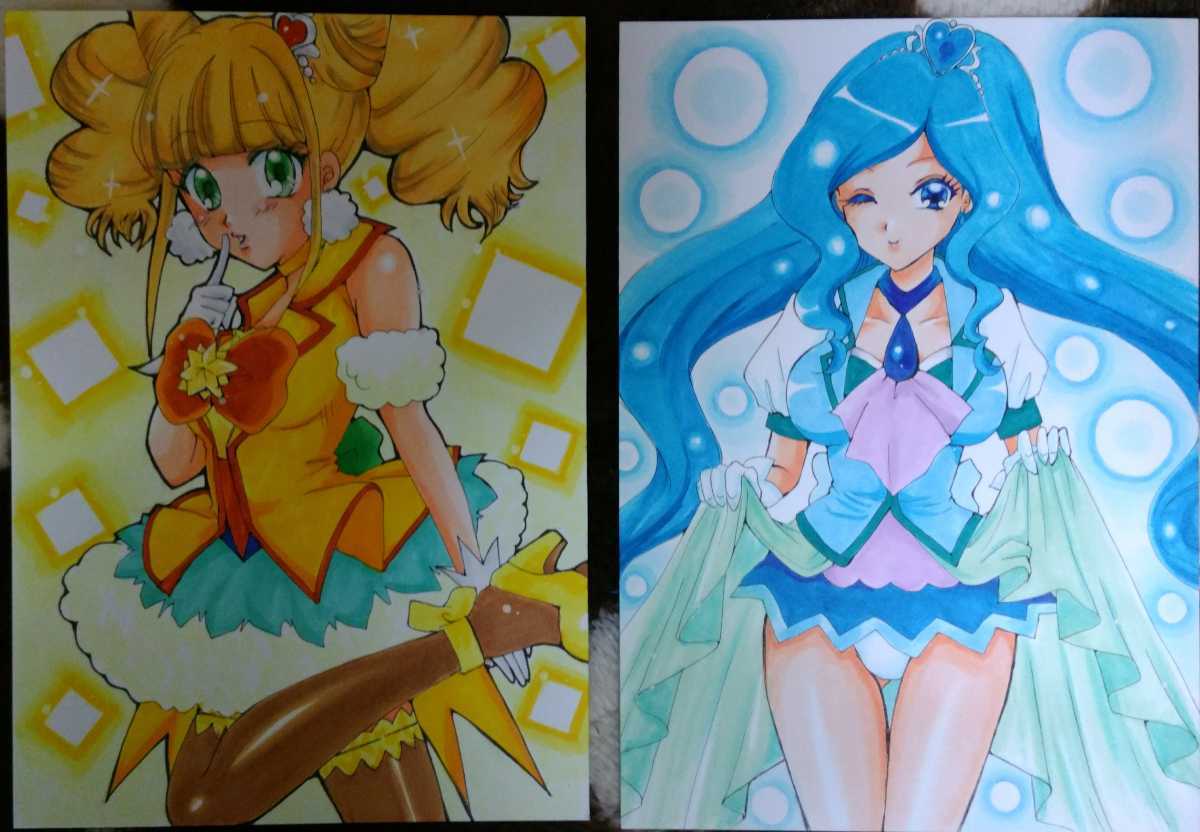 新品】手描きイラスト プリキュア 在庫処分！8枚組！☆ A5の落札情報