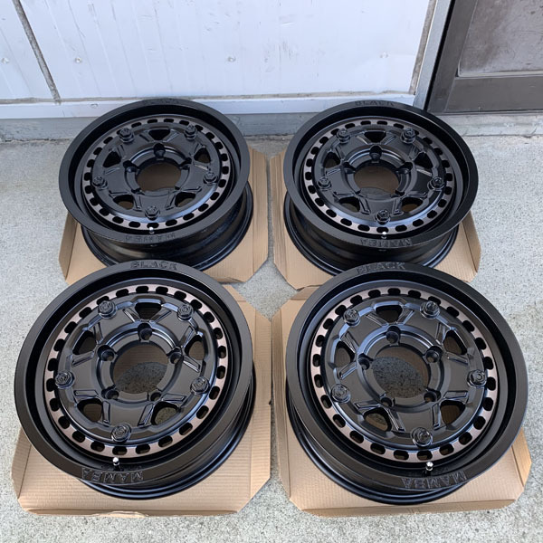 ブラックマンバ ホイール16インチ7.5J 4本セット ＊送料込み 新品】ホイール4本セット ジムニー JB64 JB23 JA11 16インチ ブラック
