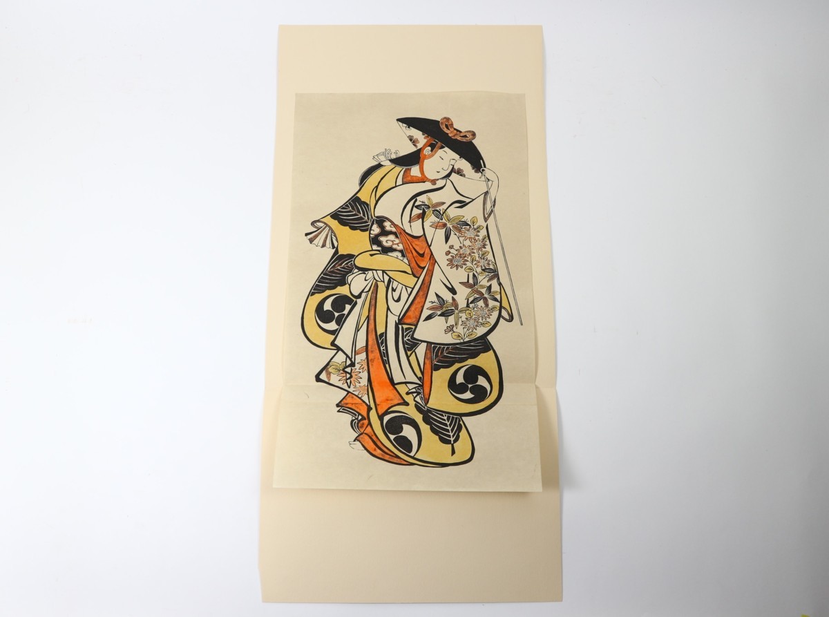アダチ版画研究所「鳥居清信 竹中庄太夫 踊り姿」浮世絵 木版画 古法純