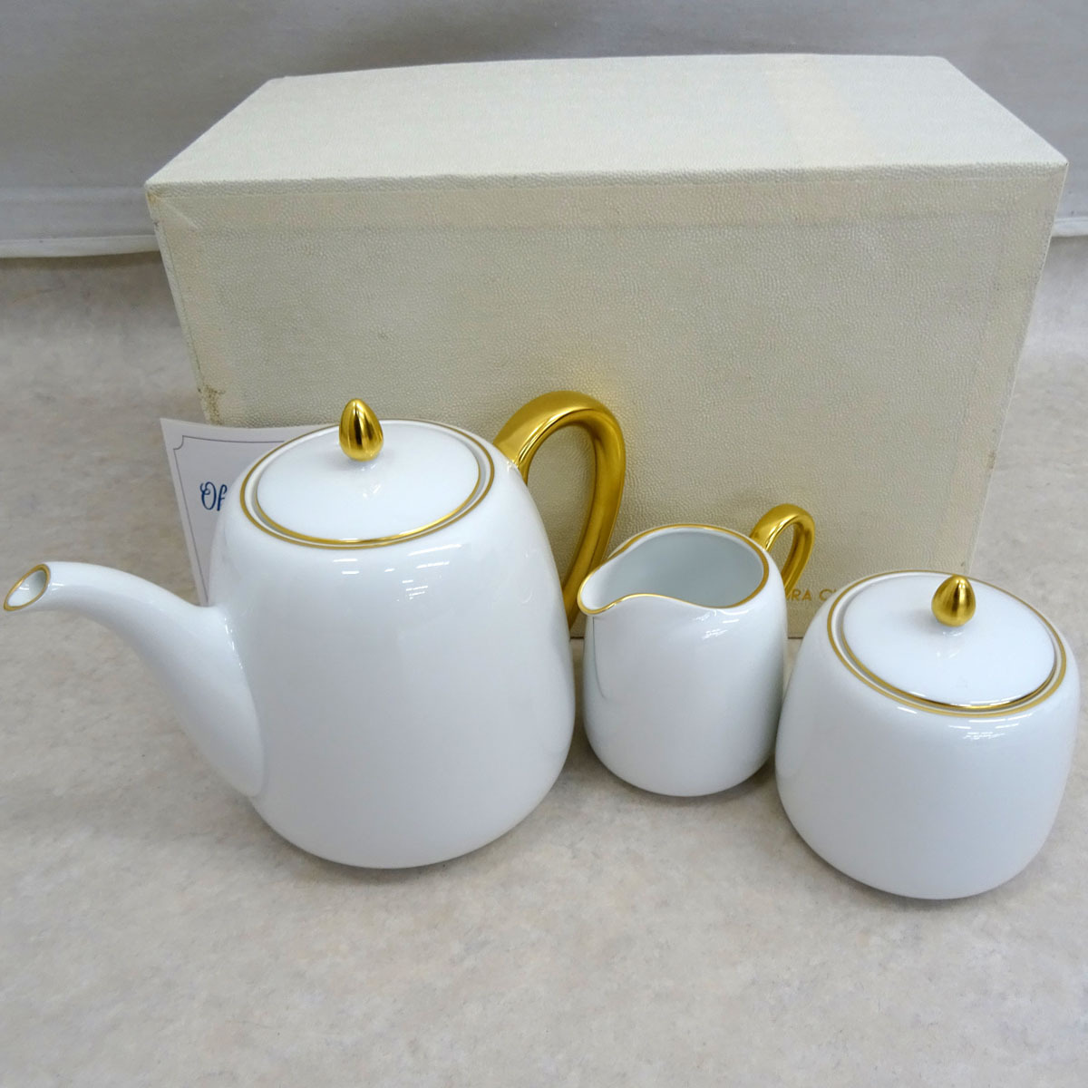 美品】ビンテージ大倉陶園☆ゴールドライン☆ペア モーニングセット