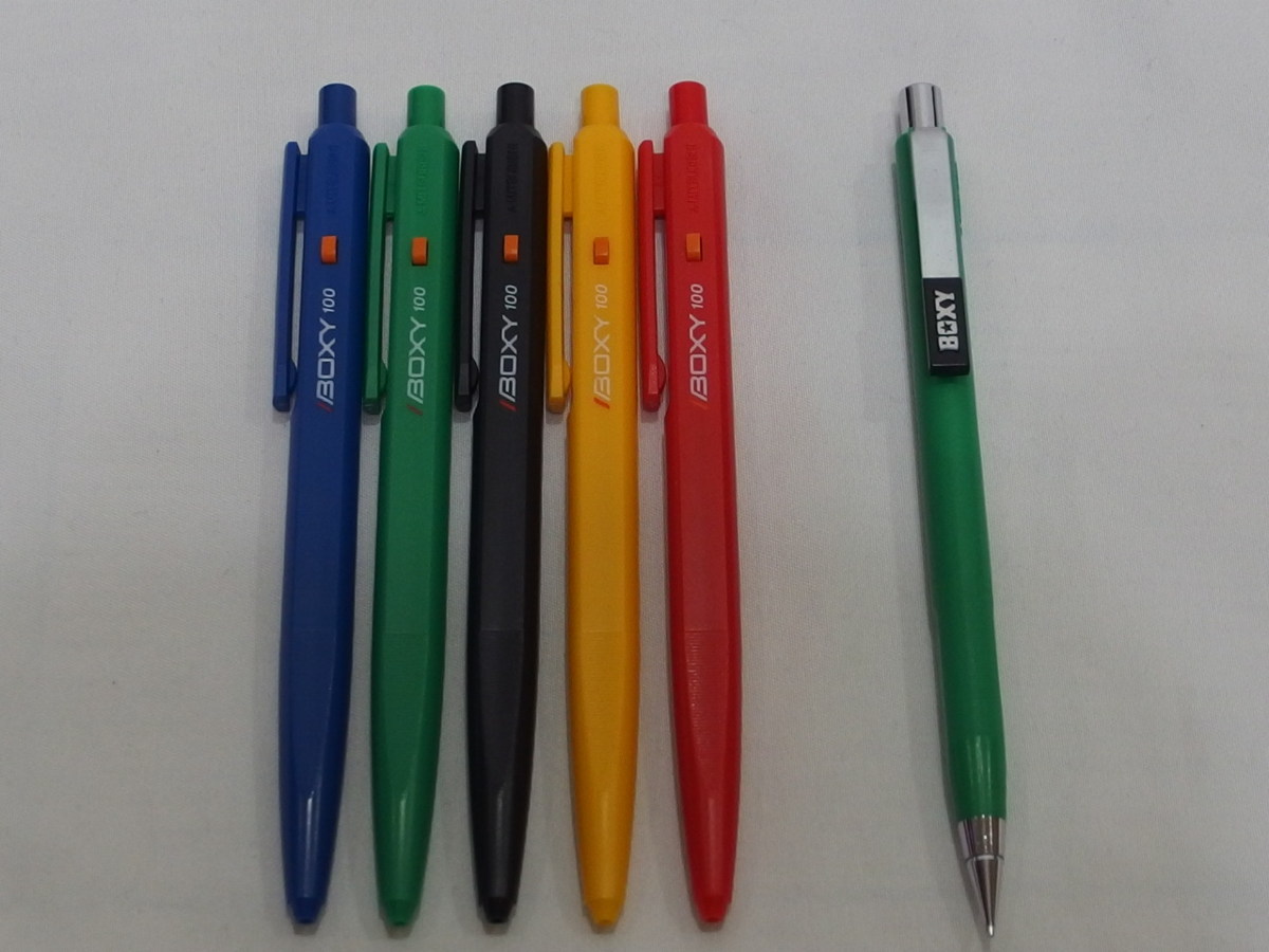 三菱鉛筆◇BOXY ボクシー ボールペン×5色（青緑赤黄黒）未使用品