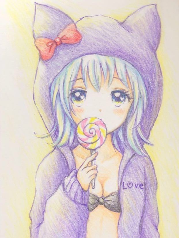 手描きイラスト オリジナル ポストカード 色鉛筆画 女の子 少女 の落札情報詳細 ヤフオク落札価格情報 オークフリー スマートフォン版