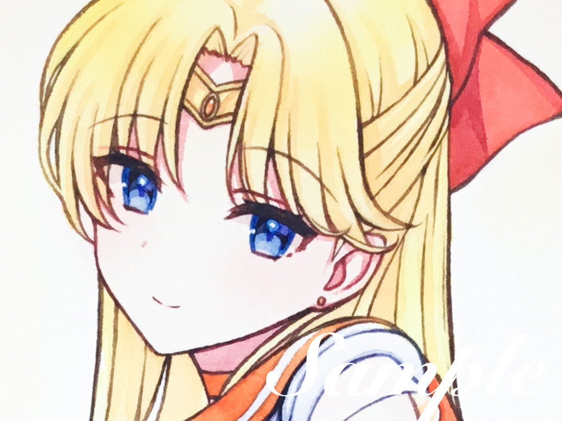 新品】同人手描きイラスト◇セーラーヴィーナス◇愛野美奈子◇A5の落札