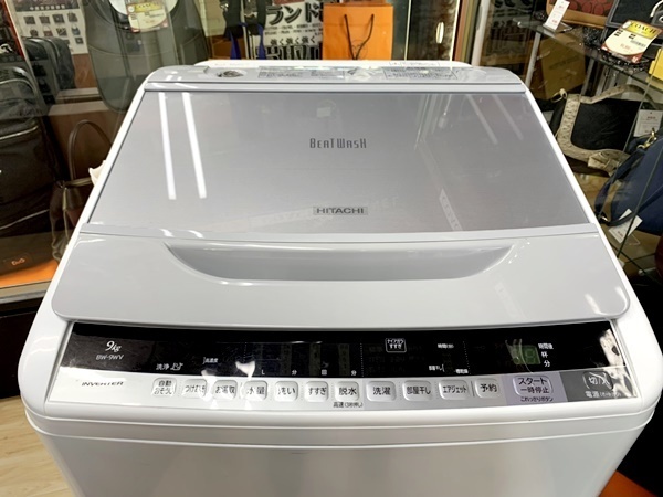 中古 HITACHI 日立 洗濯機 9㎏ BEAT WASH ビートウォッシュ BW-9WV