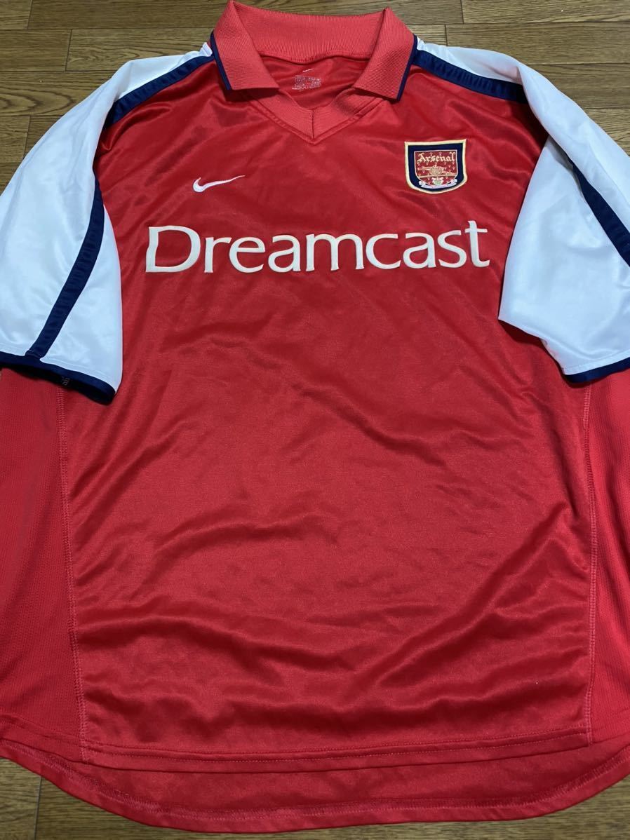 2000 アーセナルFCホームユニフォーム NIKE ベルカンプ カヌー アンリ