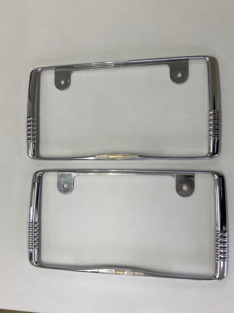 トヨタ純正ナンバーフレーム セルシオ 金属製 TOYOTA 当時もの 平成 