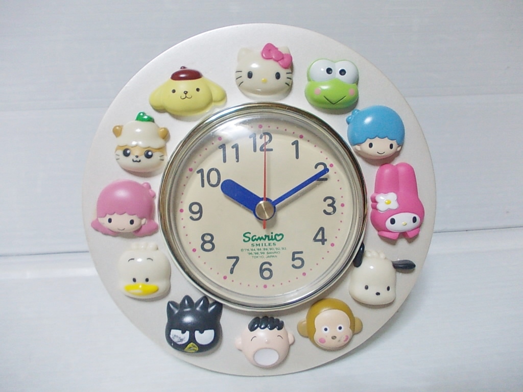 サンリオ キャラクターズ レリーフクロック置き時計 稀少 未使用品】サンリオ フレッシュパンチ レリーフクロック 置時計